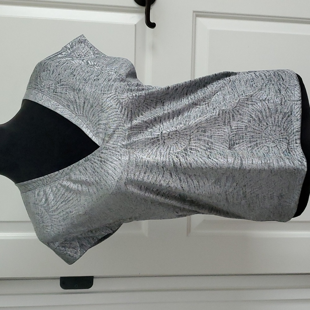 Cap sleeve Silver top